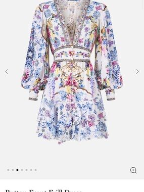 knee length dresses for ladies FLARED MINI WITH SHEER OVERLAY OLYMPE ODE – CAMILLA main image 1